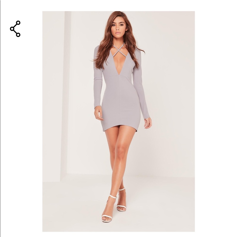 Brand New White* (not grey) Missguided dress sz4
